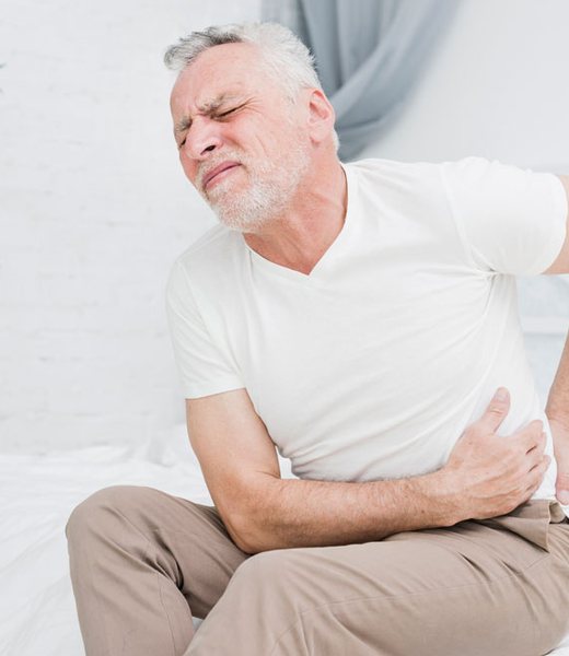 Patient getting help with back pain
